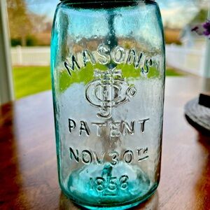 Mason’s CFJ Co Patent Quart Size Fruit Canning Jar